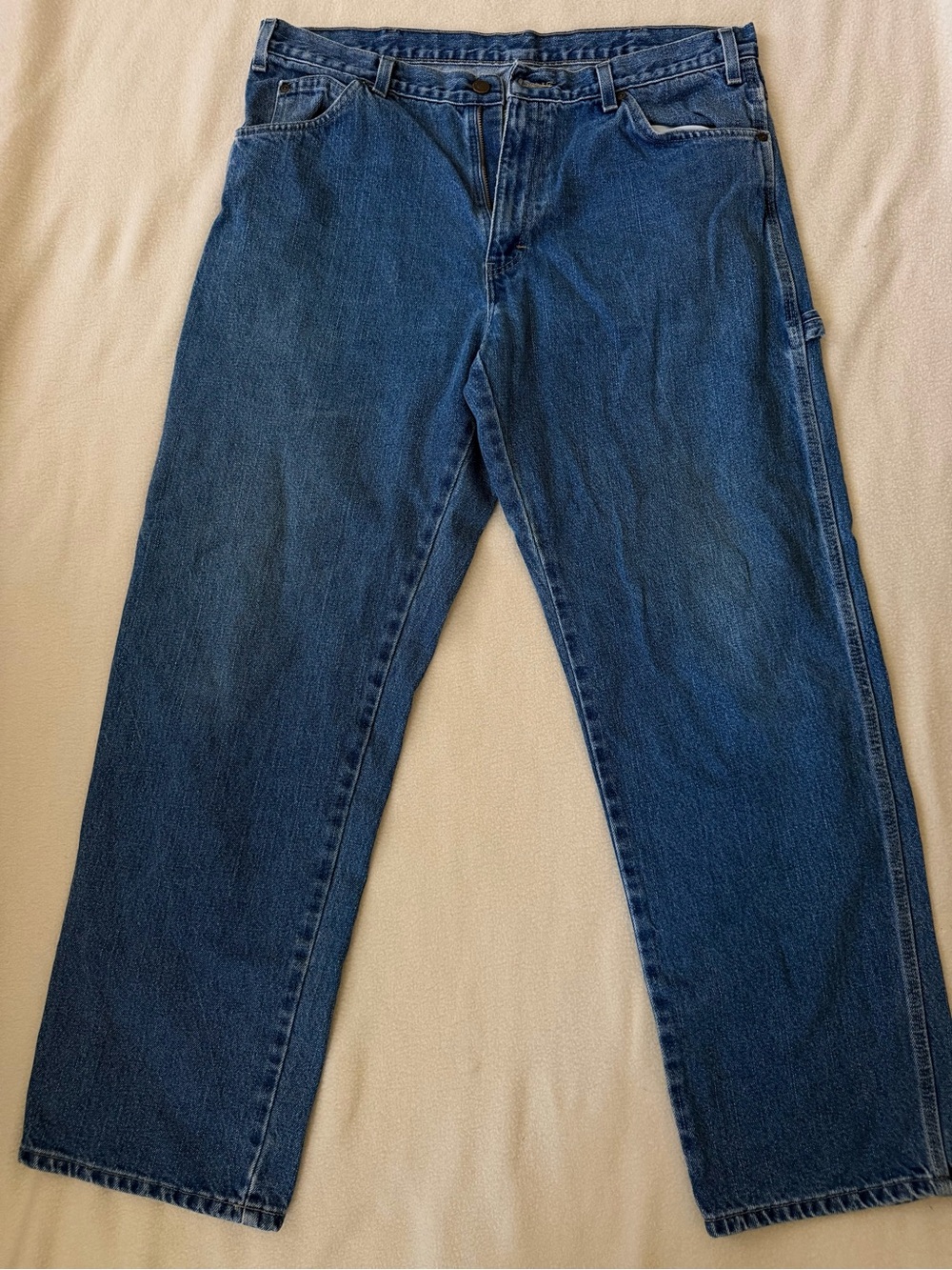 Vintage Dickies Blue Denim Carpenter Jeans Workwear Utility Pants 36
